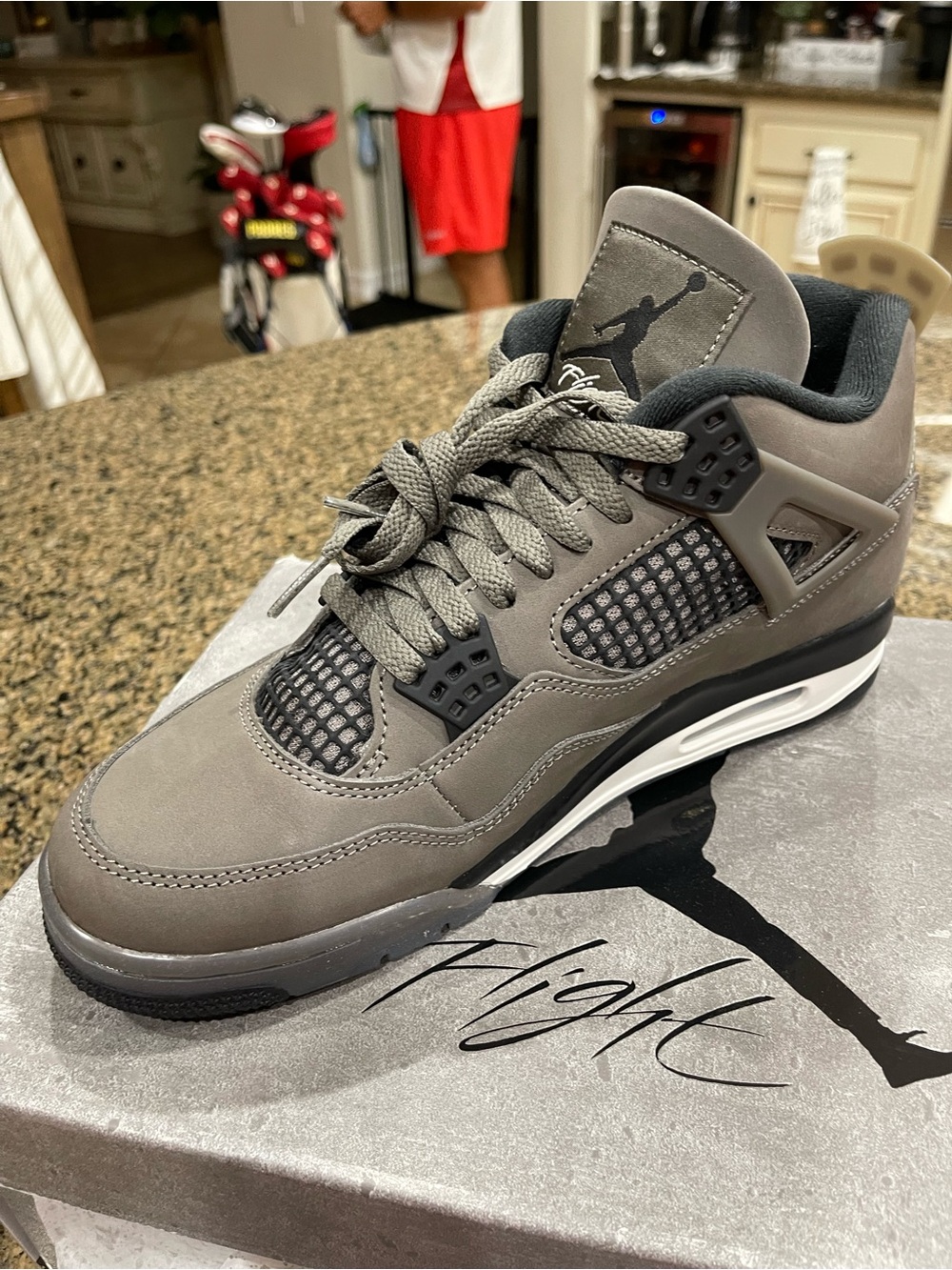 Air Jordan 4 retro Men's Sneaker - Dark Gray and Black - Picture 5 of 9